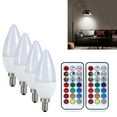 LYUMO LED Light Bulb Color Changing 3W E12 RGB+Cool White Candle Light
