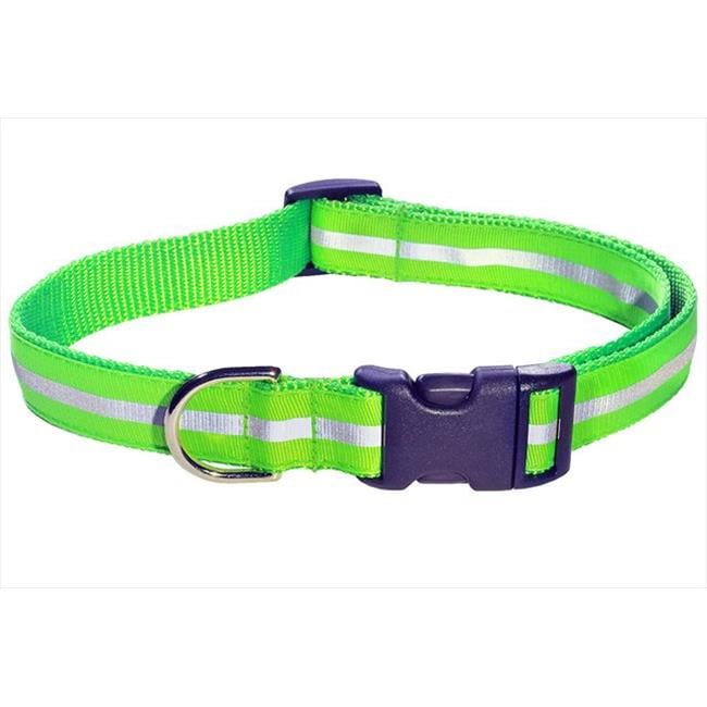 Reflective Dog Collar, Green - Large - Walmart.com - Walmart.com