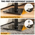 thumbnail image 5 of RTVR Pair of Speaker Stands Height Adjustable 32.7-43.3 Inch, 360° Rotation Top Plate with 2 Styles Feet & Cable Management, 5 of 9