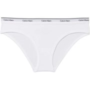 Calvin Klein Women’s Cotton Soft Stretch Bikini, 3-Pack (Black/White/Gray, Large)
