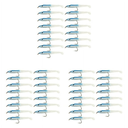 Fishing Lure Sea Fishing Lure Bait with Hook Eel Bait 5cm/0.6G T Tail Soft Insect Simulation Bait 45Pcs