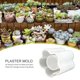 thumbnail image 3 of Molde de Cocina li wang maceta de Silicona 3D para plantas suculentas color Blanco, 3 of 5