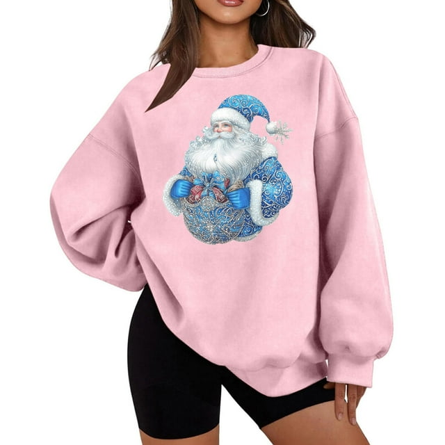 Womens Winter Clothes S-Xxl Size Christmas Print Womens Winter Dress Suitable for Winter Casual