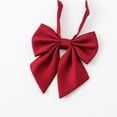 thumbnail image 2 of Xfvqtps Girls Bow Tie Solid Color Bowties Adjustable Neckties for Uniform School Party Wine, 2 of 4