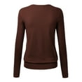 thumbnail image 2 of Made by Johnny Women's Keep It Classic V Neck Cardigan XXXL BROWN, 2 of 6