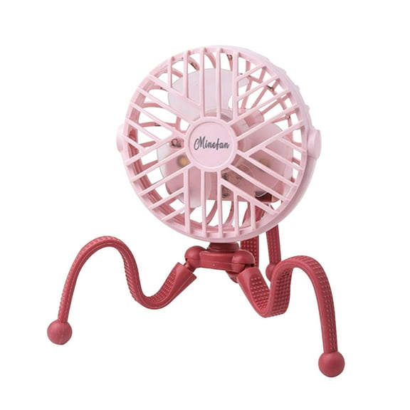 UttpKLBx Silent Fan Hands Free Bladeless Fan Usb Rechargeable Tabletop Fan Portable Tent Air Conditioner, for Bedroom Home Office Outdoor (Pink)