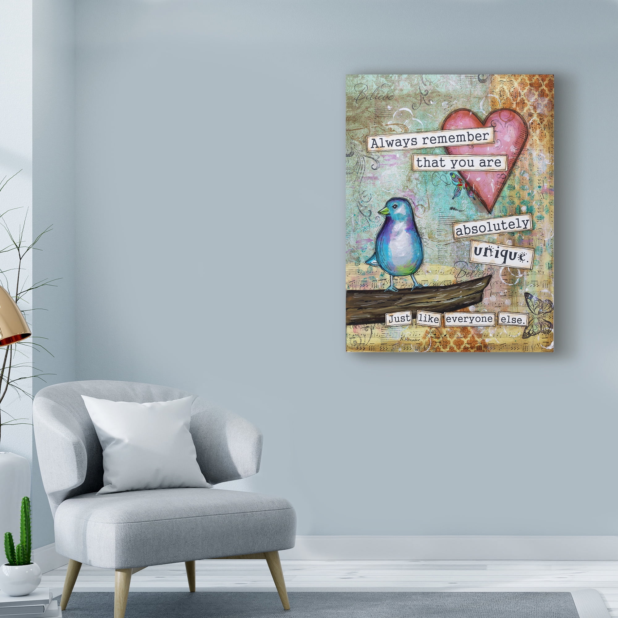 Trademark Fine Art 'Uniquely You' Canvas Art by Let Your Art Soar