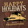 thumbnail image 2 of Yellowstone Christmas, Happy Holidays From The Yellowstone Unisex Adult T Shirt, Coffee, 2X-Large, 2 of 5