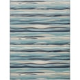 thumbnail image 5 of Hauteloom Basco Hallway, Kitchen Runner Rug - Modern Wavy Striped Carpet - Blue, Gray, Beige - 2'7" x 7'3", 5 of 12