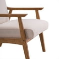 thumbnail image 4 of Solid Wood Retro Simple Single Sofa Chair Backrest without Buckle Beige, 4 of 17