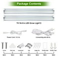 thumbnail image 4 of DONGPAI T5 LED Grow Lights 2pcs x 10 Watts, 5000K White Full Spectrum Plant Light Strips for Indoor Plants, Shelves Greenhouse Seedling, End-to-End Connectable with V-Shaped Reflector, 4 of 8