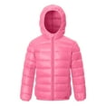 thumbnail image 2 of UngA Boys' Outerwear Jackets & Coats Toddler Baby Hooded Down Jacket Boys Girls Kids Thicken Warm Winter Coat Outerwear Pink,8-9 Years, 2 of 2