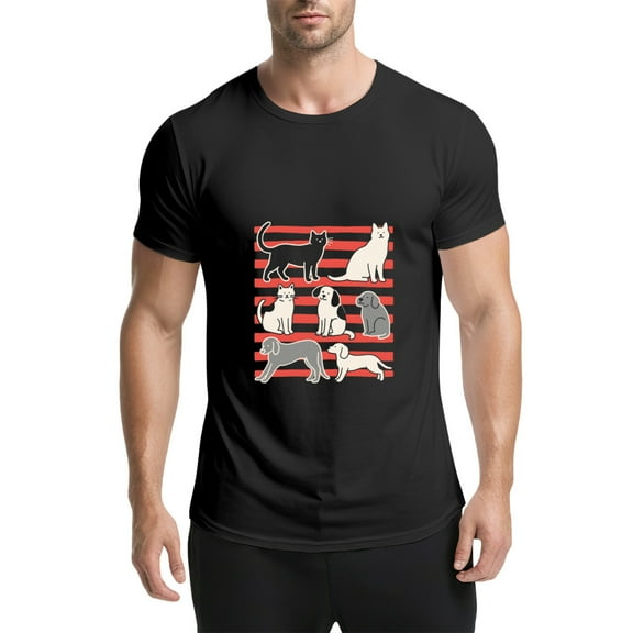 Black T Shirts for Men, Mens Graphic Tees, M5717133,3XL