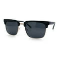 thumbnail image 3 of Polarized Hipster Fashion Half Rim Rectangle Iconic Gentlemanly Sunglasses Matte Black Gold - Black, 3 of 5