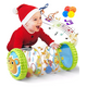 thumbnail image 1 of Túnel de Gateo Inflable Para Bebés con Pelota y Campana - Juguete Rodante Plegable Para Interiores, Set de Juego para Bebés que Empiezan a Gatear (6-18 Meses), 1 of 8