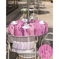 thumbnail image 5 of Fsddascl Pink Purple Geometric Outdoor Tablecloth - 60 Inch Round Dining Table Cover, Modern Art Abstract Waterproof Outdoor Table Cloth with Umbrella Hole & Zipper for Picnic/Patio/Party, 5 of 7