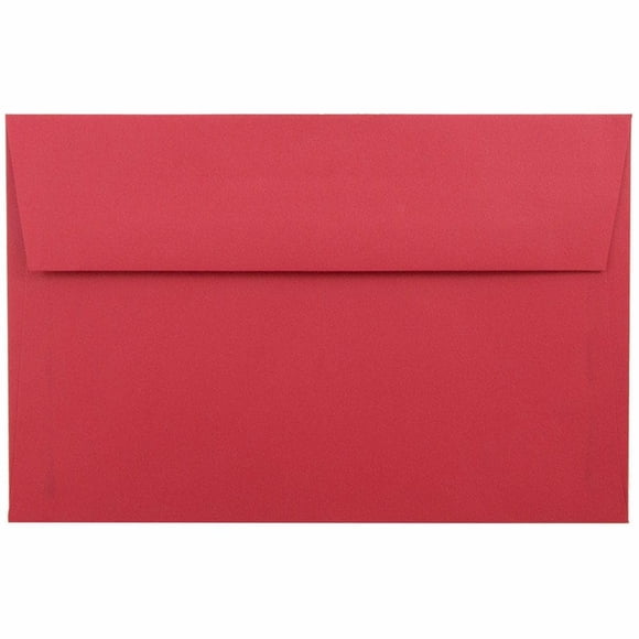 Sobres de invitación LUXPaper A9 | 5 3/4"" x 8 3/4""| Rojo festivo | 60 libras. Texto | 50 Cant.