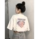 thumbnail image 3 of Camisetas geométricas para mujer, estilo japonés, cómodas, de verano, frescas y dulces, estilo kawaii, para uso diario, con vitalidad, tiernas y chic., 3 of 6