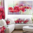 thumbnail image 1 of Watercolor Red Poppy Flowers Painting - Large Floral Canvas Artwork, 1 of 3