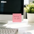 thumbnail image 4 of Hyknon Sticky Notes 3x3 Inch, 100 Sheets/Pad Self-Stick Pads Pastel Solid Color Sticky Note, Recyclable Stickers Note Tabs, Easy to Post Removable Reminder Labels for Home Office Daily, Pink, 4 of 7