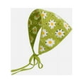 thumbnail image 2 of Floral Crochet Hair Bandanas Headscarf Knitted Hair Scarves Crochet Hair Kerchief Daisy Headband Headwrap, 2 of 7