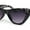 Slate Tortoise - Smoke, variant on Retro Womens Thick Plastic Iconic Beveled Cat Eye Hipster Sunglasses Black - Smoke