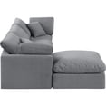 thumbnail image 4 of Meridian Furniture Indulge 94" Velvet L-Shaped Modular Sectional in Gray, 4 of 10