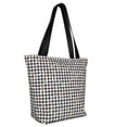 thumbnail image 6 of Defioc Black And White Houndstooth Print Tote Bag for Women,Shoulder Bag with Zipper Casual Tote's Handbag Big Capacity Shoulder Bag with Inner Pocket Fit for Shopping,Office,Travel, 6 of 7