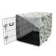 thumbnail image 3 of Moon Dog Crate Cover, Themed Repetitive Doodle Items Pattern with Crescent Planets and Clouds, Easy to Use Pet Kennel Cover Small Dogs Puppies Kittens, 7 Sizes, Multicolor, by Ambesonne, 3 of 6