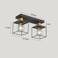 thumbnail image 7 of Semi Flush Mount Ceiling Light with Industrial Style Matte Black, Kitchen Pendent Light with High-Quality Solid Metal, Chandelier Lighting for Dining Room Hallway Entryway Bedroom Living Room, 7 of 7