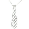 thumbnail image 3 of Crystal Rhinestone Neck Tie Long Narrow Necktie Necklace Party Costume Accessory, 3 of 17