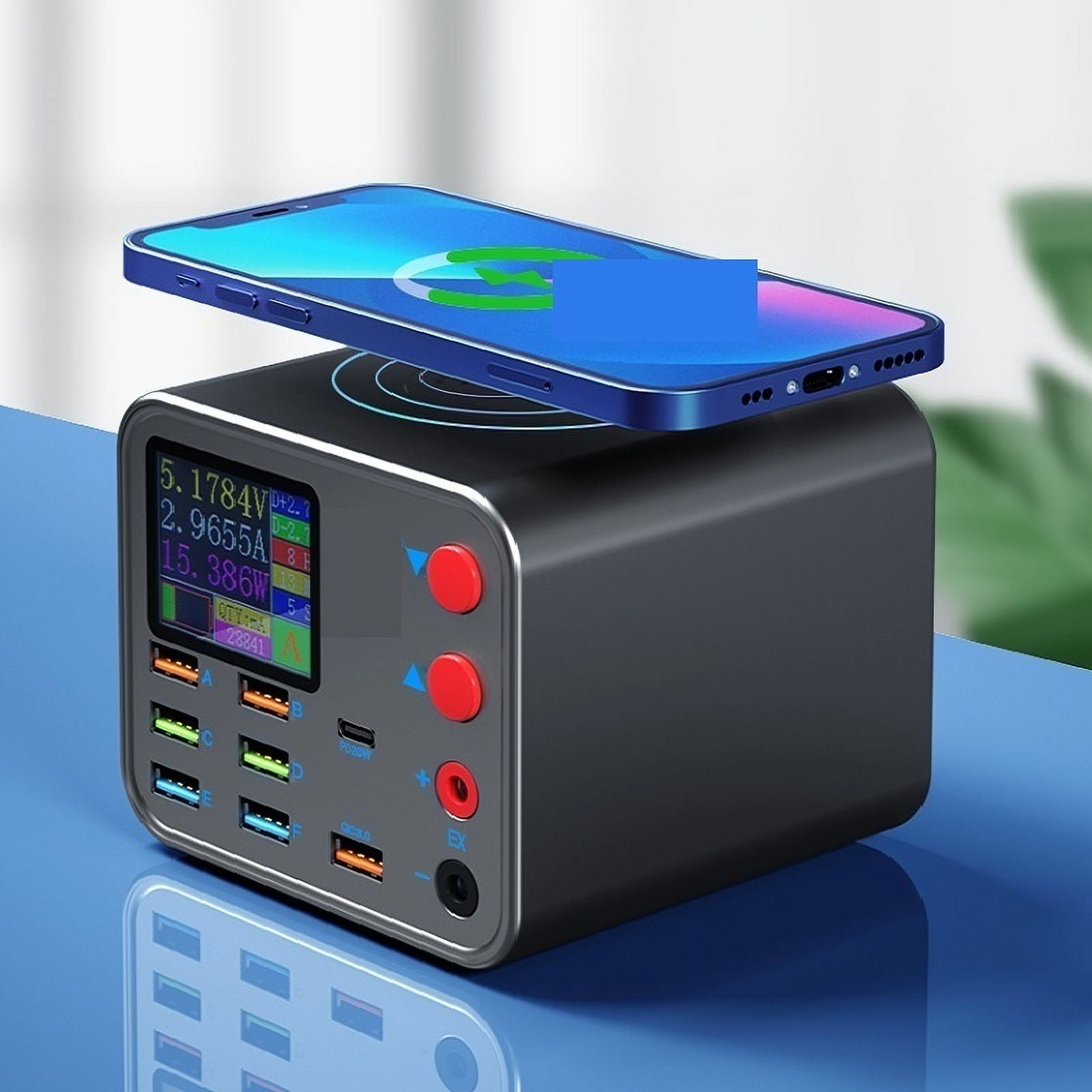 200W 8 Ports USB C Wall Charger Block Fast Wireless Charging Station Hub PD 65W Compatible ,Safe and Reliable