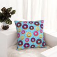 thumbnail image 6 of Pofeuu Donuts Print Double-sided plush pillowcase Square Throw Pillow Covers Pillows Cover for Living Room Bedroom Sofa Couch Cushion Cover（No pillow core）-24"x24", 6 of 7