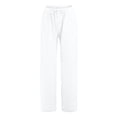 thumbnail image 4 of Lumtrix Womens Linen Pants Wide Leg Drawstring High Waist Linen Cotton Pants Casual Loose Trousers With Pockets White L, 4 of 7