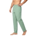 thumbnail image 5 of Miqool Mens Casual Pants Elastic Waist Lightweight Loose Straight Leg Lounge Pants Home Yoga Trousers with Pockets, 5 of 7