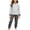Gray, variant on Viluyesy Girls 2 Piece Outfit Mock Neck Print Top and Jogger Pants Long Sleeve Soft Comfortable Warm Cute Casual Loungewear Set Orange Size 5T