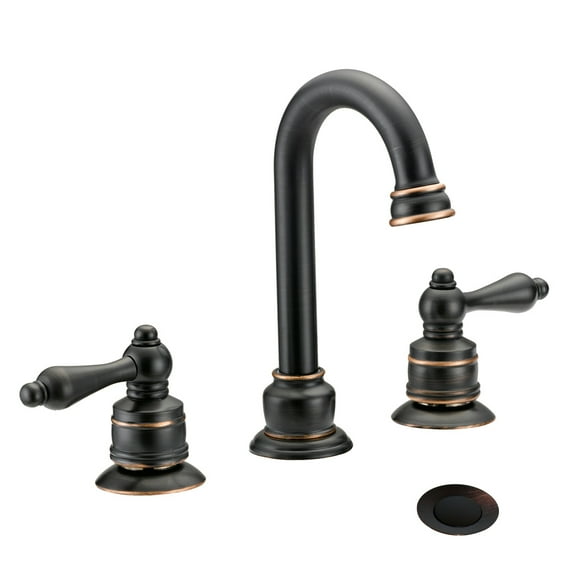 Designers Impressions Oil Rubbed Bronze Widespread Bathroom Vanity Faucet 659611
