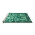 thumbnail image 2 of Ahgly Company Machine Washable Indoor Rectangle Persian Turquoise Blue Traditional Area Rugs, 2' x 5', 2 of 4