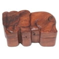 thumbnail image 2 of NOVICA Wood puzzle box, 'Staring Elephant', 2 of 7