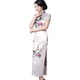 thumbnail image 2 of Estampado de flores: elegante manga corta, cuello alto apretado, conjunto de vestido ajustado-aPinkL, 2 of 4