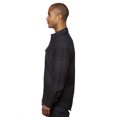 thumbnail image 6 of Burnside Men's 8219 Snap Front Long Sleeve Plaid Button Up Flannel Shirt (3X-Large, Black), 6 of 9