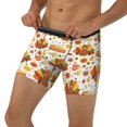 thumbnail image 3 of Cauagu Thanksgiving With Turkey Print Men's Boxer Briefs, Funny & Cute Underwear Elastic Waistband Briefs Ideal Gift for Men,1-Pack, 3 of 7