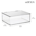 thumbnail image 4 of mDesign Plastic Stackable Playroom/Game Box with Hinged Lid, Set of 6, Clear, 4 of 8