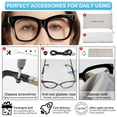 thumbnail image 6 of MARE AZZURO Oversized Reading Glasses Women Big Square Readers 1.0 1.5 2.0 2.5 3.0 3.5 (Black, 3.50), 6 of 7