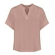 thumbnail image 5 of Camisas de manga larga,Camiseta informal de manga corta con cuello redondo para mujer, mezcla de algodón y lino, blusa holgada para verano, para usar en casa, sopatenor, 5 of 9