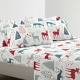 thumbnail image 4 of Lush Decor Wonderland Soft Flannel Sheet Set Gray 6Pc Queen, 4 of 11