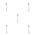 thumbnail image 2 of Justharion Platform Clock Lamps DIY Material Miniature Lamppost Station Building Layout Post Street Lights Home Decorations Toys Type7 5Set, 2 of 6