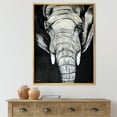 thumbnail image 2 of The Close Up Portrait Of An African Elephant 12 in x 20 in Framed Painting Canvas Art Print, by Designart, 2 of 5