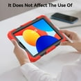 thumbnail image 4 of XYX For Xiaomi Redmi Pad SE 8.7 inch 2024, 360 Rotating Shockproof Cover with Stand, Screen Protector, Shoulder Strap, Red, 4 of 7