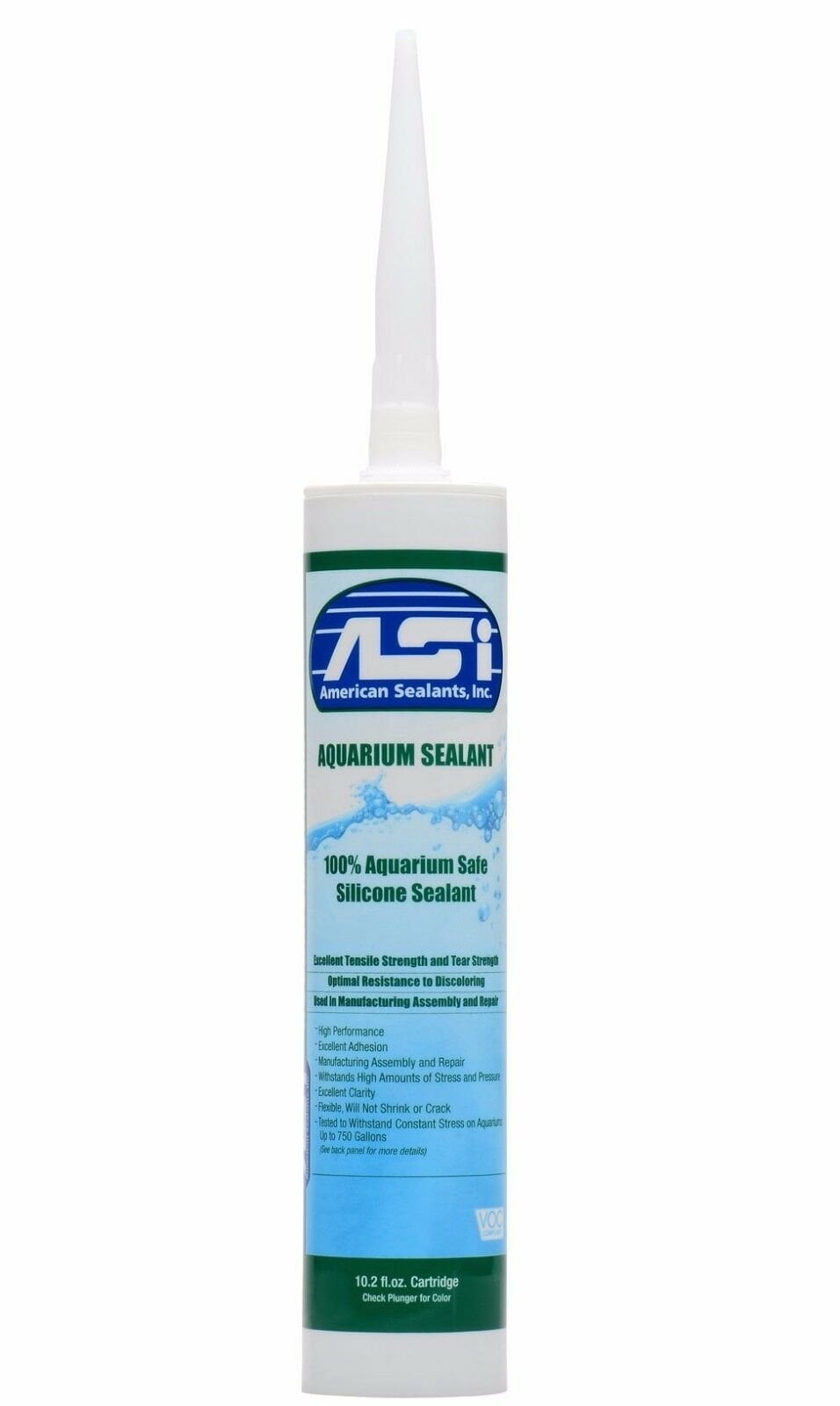 Black Aquarium Silicone Sealant - 10.2 Fluid oz Cartridge ...
